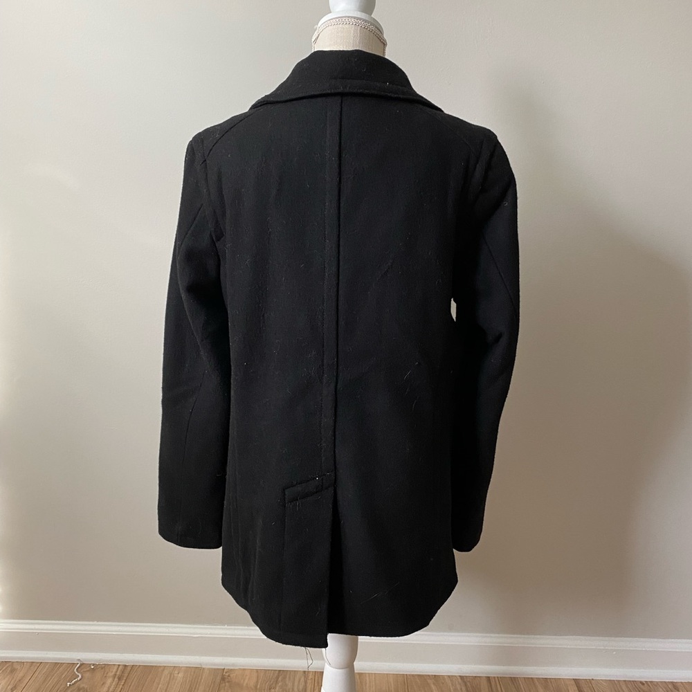 Wool Peacoat Jacket Black - Picture 3 of 9